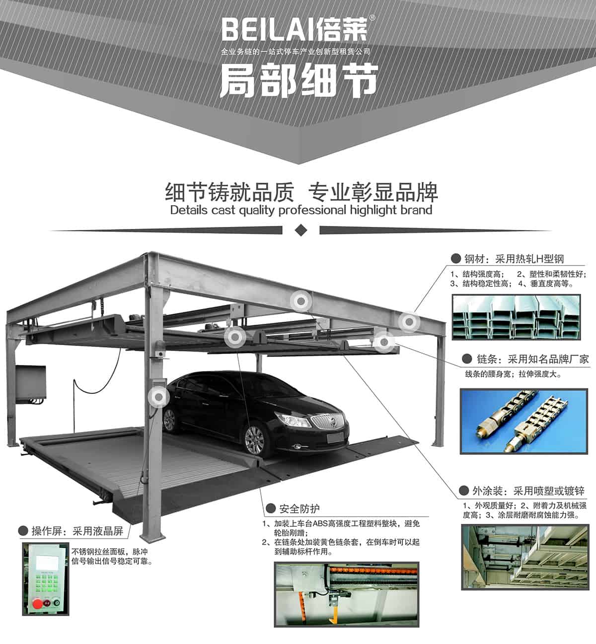 機械車位單列PSH2二層升降橫移機械停車設備局部細節(jié).jpg